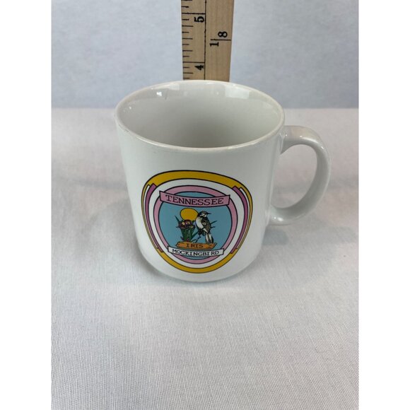 Vintage Tennessee State Souvenier Mug Iris & Mockingbird Ceramic - Picture 9 of 9